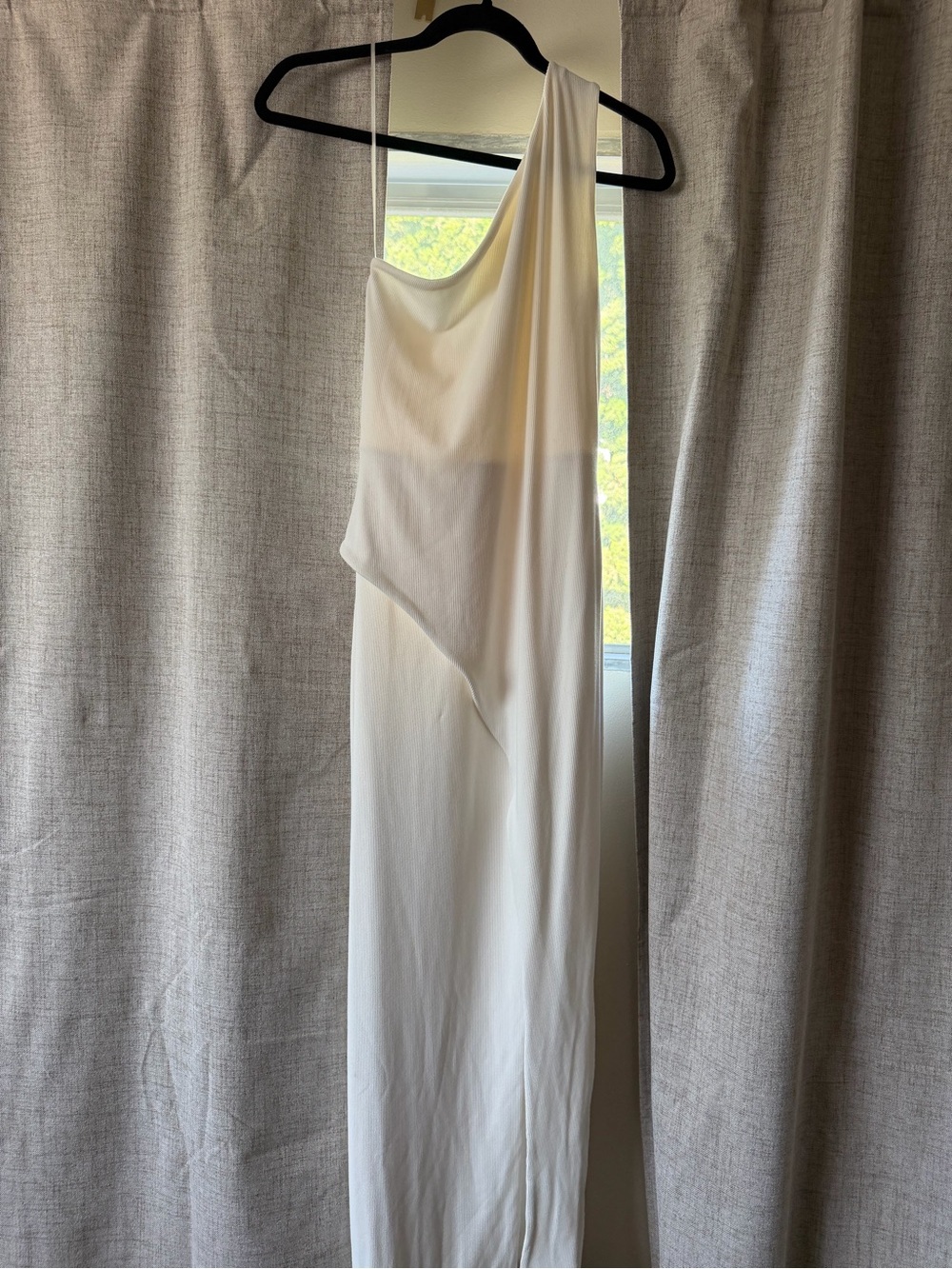 Abercrombie One-Shoulder White BodyCon Dress